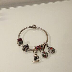 Pandora Charm Bracelet + Charms